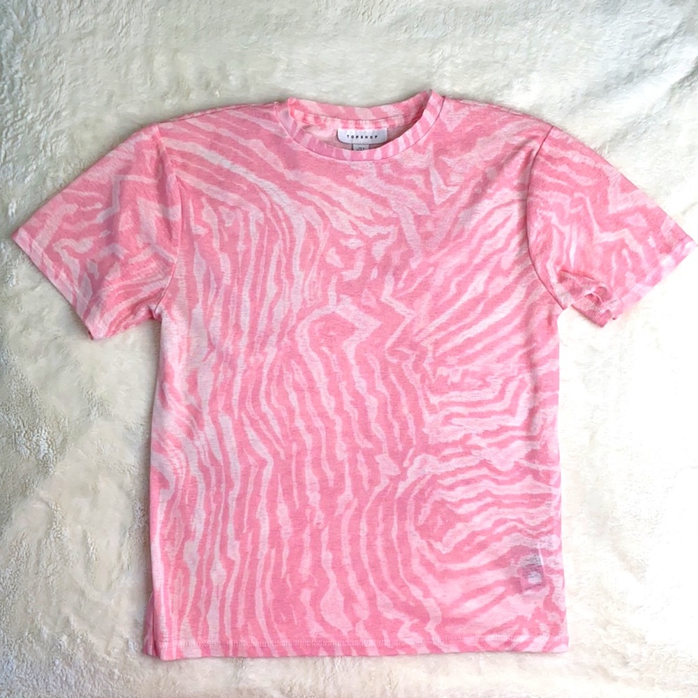 🤩💞 TOPSHOP Pink Zebra Top